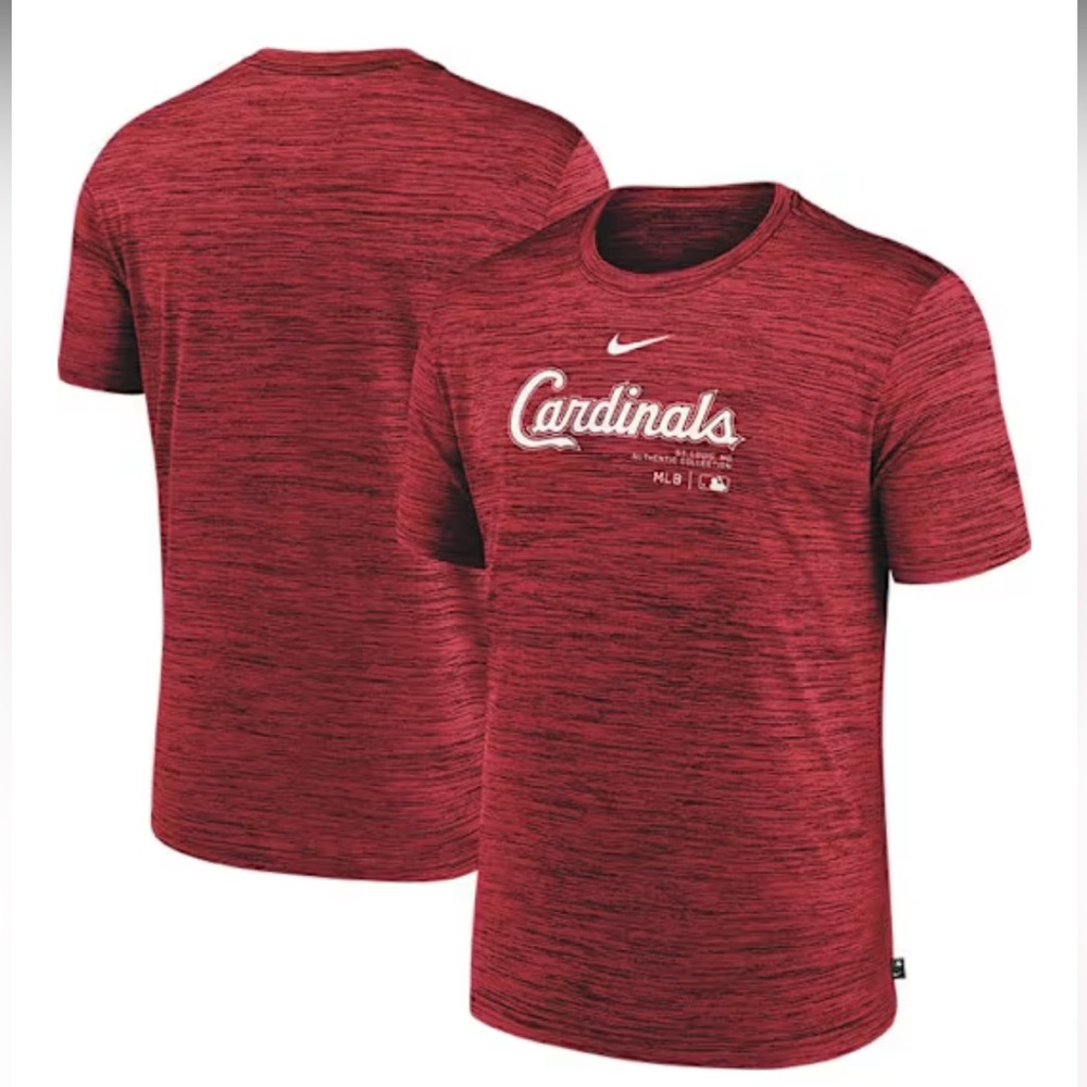 NIKE ST LOUIS CARDINALS RED VELOCITY SHORT SLEEVE T SHIRT